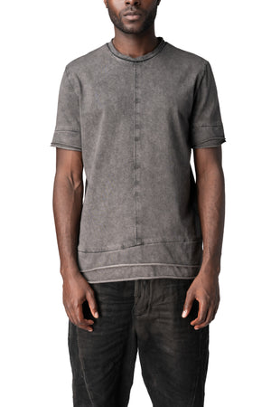 Layered hem heavy cotton t-shirt, Antra Wash