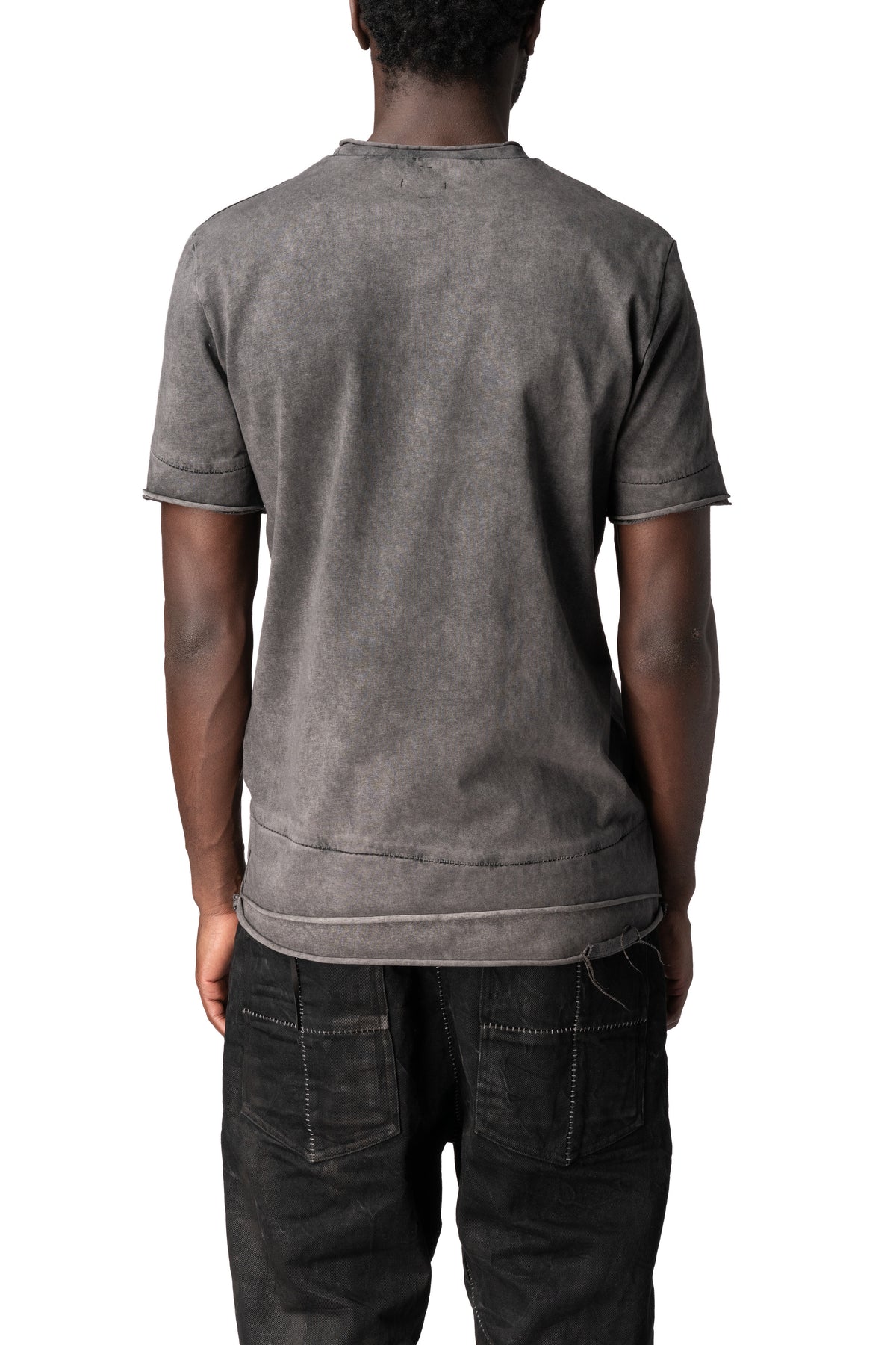 Layered hem heavy cotton t-shirt, Antra Wash