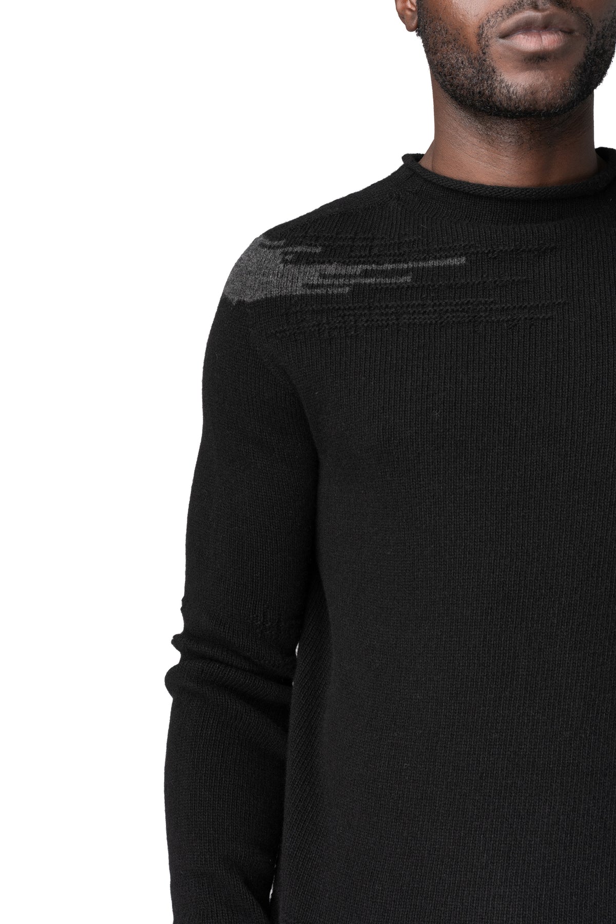 Heavy wool crew neck sweater