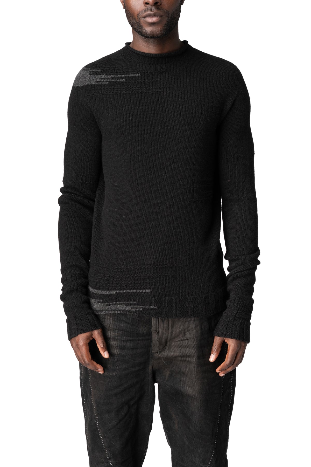 Heavy wool crew neck sweater