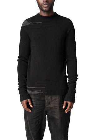 Heavy wool crew neck sweater