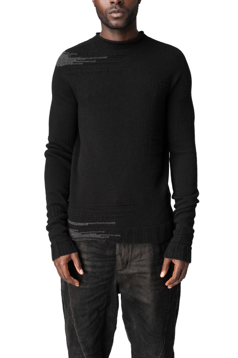 Heavy wool crew neck sweater