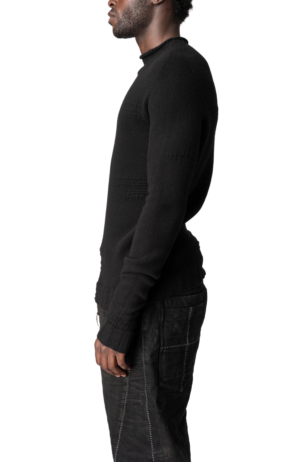 Heavy wool crew neck sweater