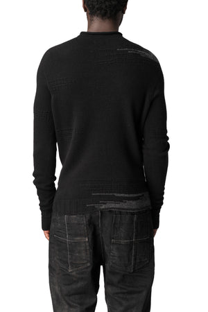 Heavy wool crew neck sweater