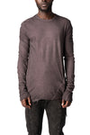 Long sleeve light cotton long sleeve tee, Wine Resin