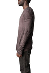 Long sleeve light cotton long sleeve tee, Wine Resin