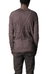 Long sleeve light cotton long sleeve tee, Wine Resin