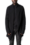 Long heavy wool open cardigan