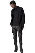 Long heavy wool open cardigan