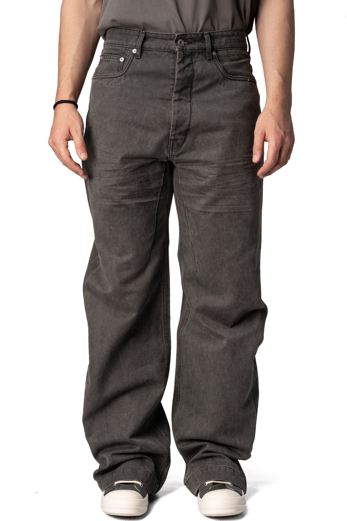 Geth coated canvas jeans, Gravel