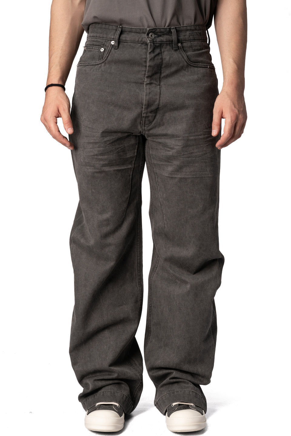 Geth coated canvas jeans, Gravel
