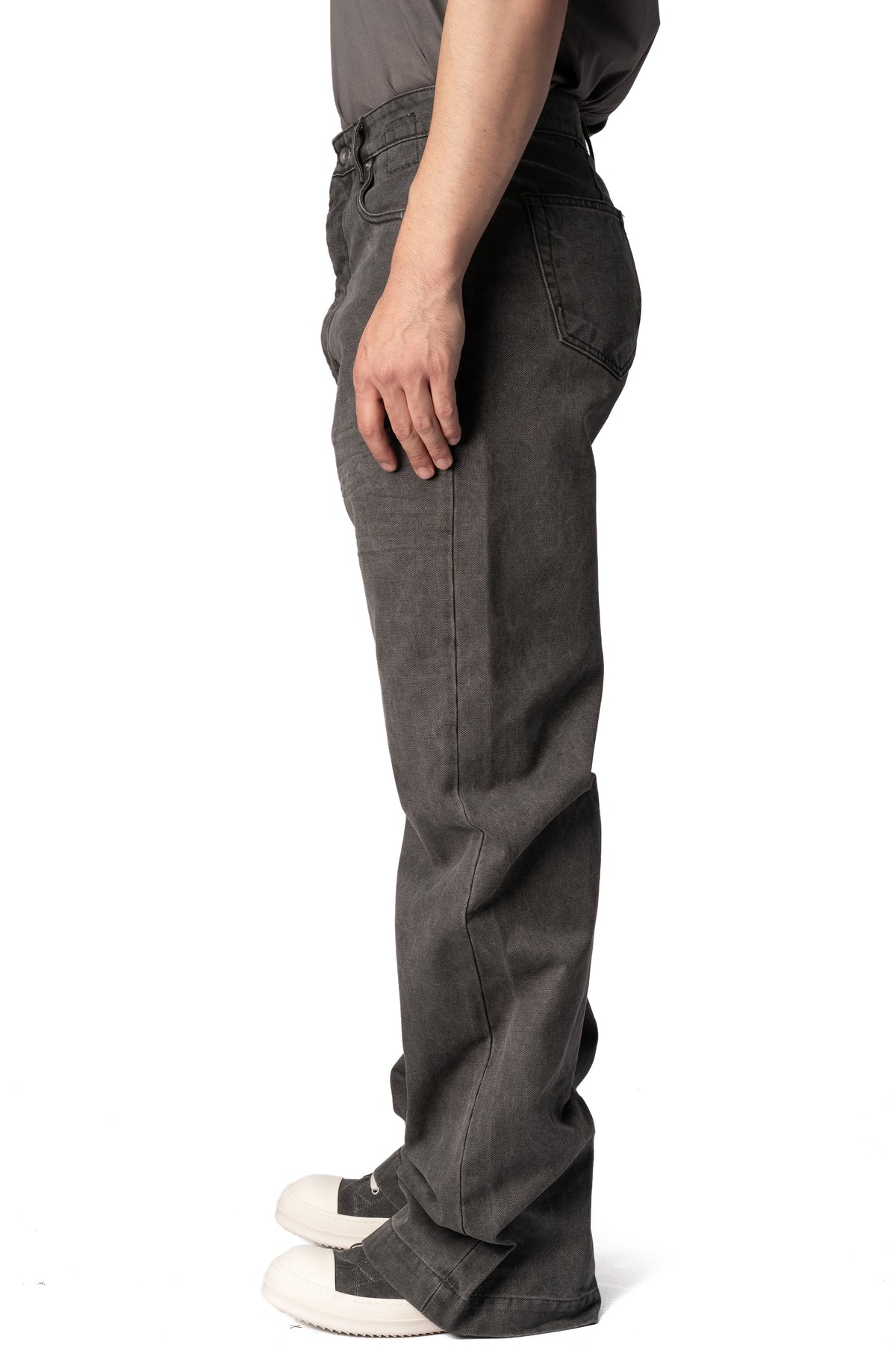 Geth coated canvas jeans, Gravel