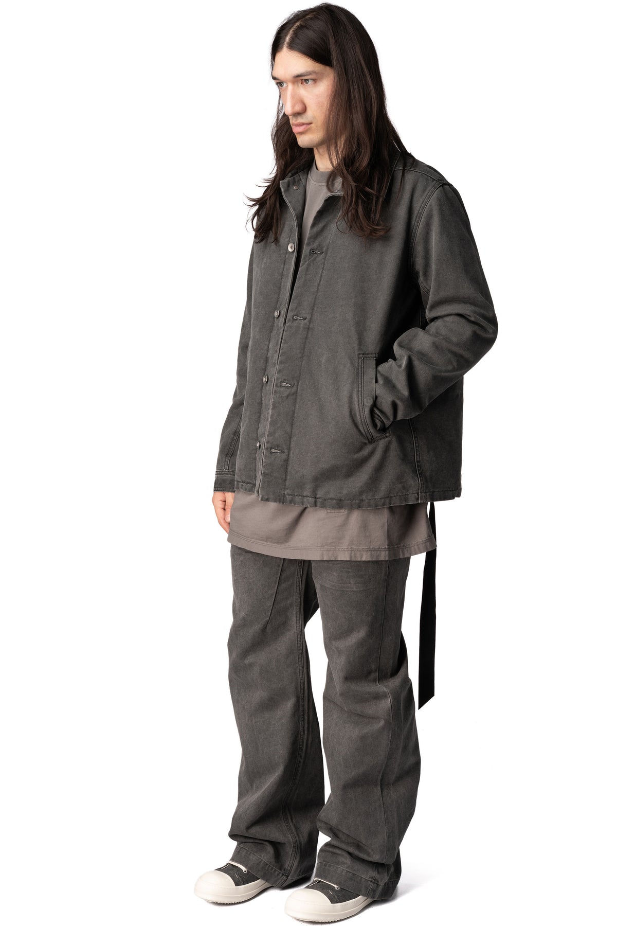 Brad coated canvas jacket, Gravel