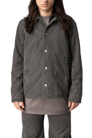 Brad coated canvas jacket, Gravel