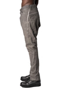 Low crotch 4 pocket cotton pants, Elephant grey