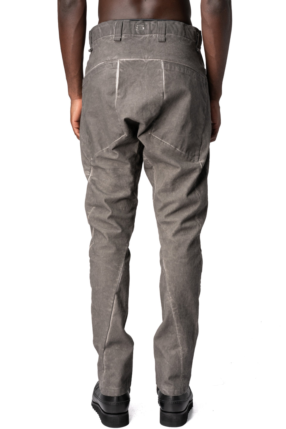 Low crotch 4 pocket cotton pants, Elephant grey
