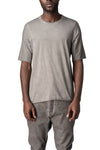 Raglan cut leather spine t-shirt, Elephant grey