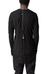 Two panel cashmere blend leather spine t-shirt, Black