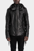 D.Hygen | AW25 - Hooded leather jacket, ST105-0225A