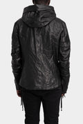 D.Hygen | AW25 - Hooded leather jacket, ST105-0225A