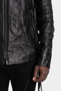 D.Hygen | AW25 - Hooded leather jacket, ST105-0225A