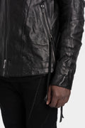D.Hygen | AW25 - Hooded leather jacket, ST105-0225A