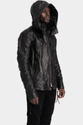 D.Hygen | AW25 - Hooded leather jacket, ST105-0225A