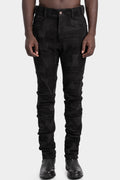 Twisted curved patchwork pants