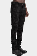 Twisted curved patchwork pants