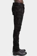 Twisted curved patchwork pants
