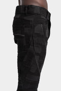 Twisted curved patchwork pants