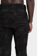 Twisted curved patchwork pants