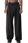 E Pleated Pants, Stripe