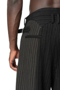 E Pleated Pants, Stripe