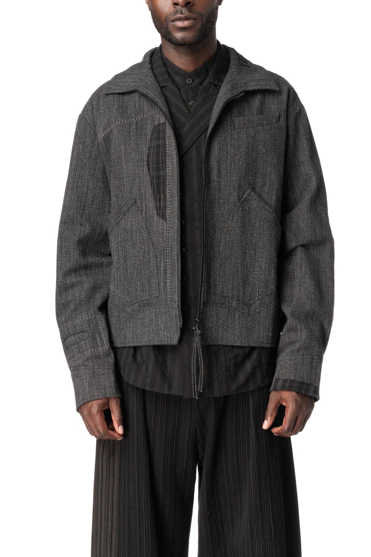 Reworked Coach Jacket, Grey