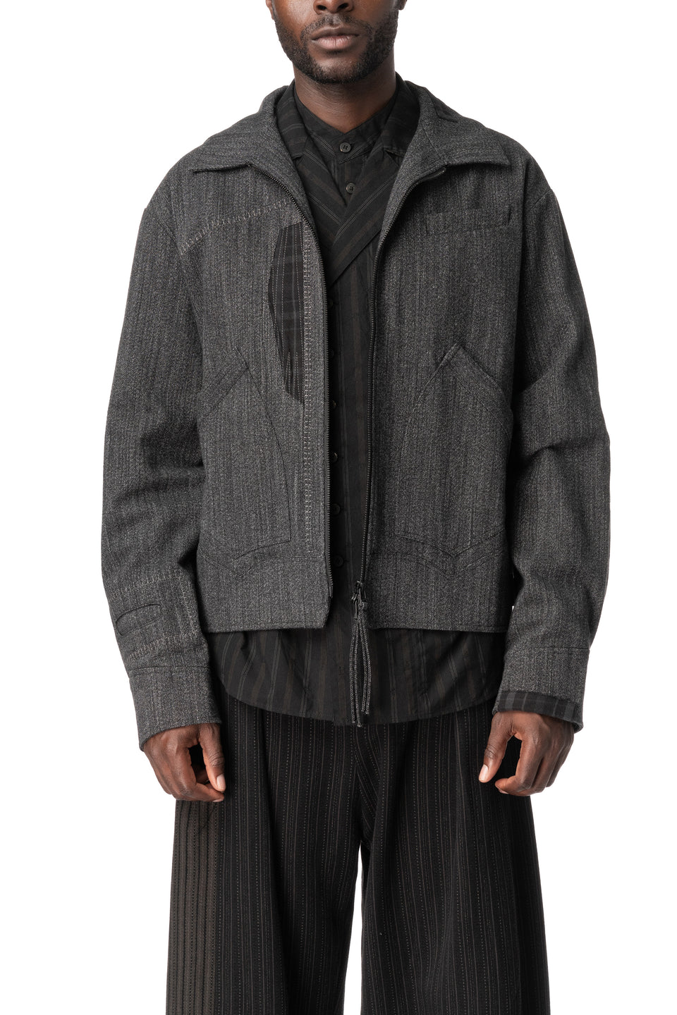 Reworked Coach Jacket, Grey