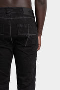 MD75 | AW25 - Regular fit scar-stitch detail jeans Black stone MD12172