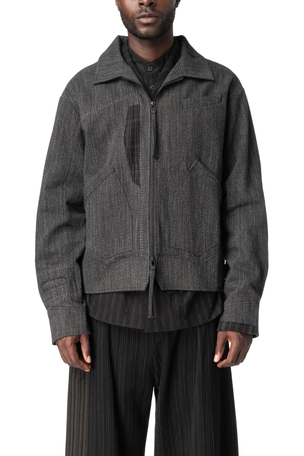 Reworked Coach Jacket, Grey