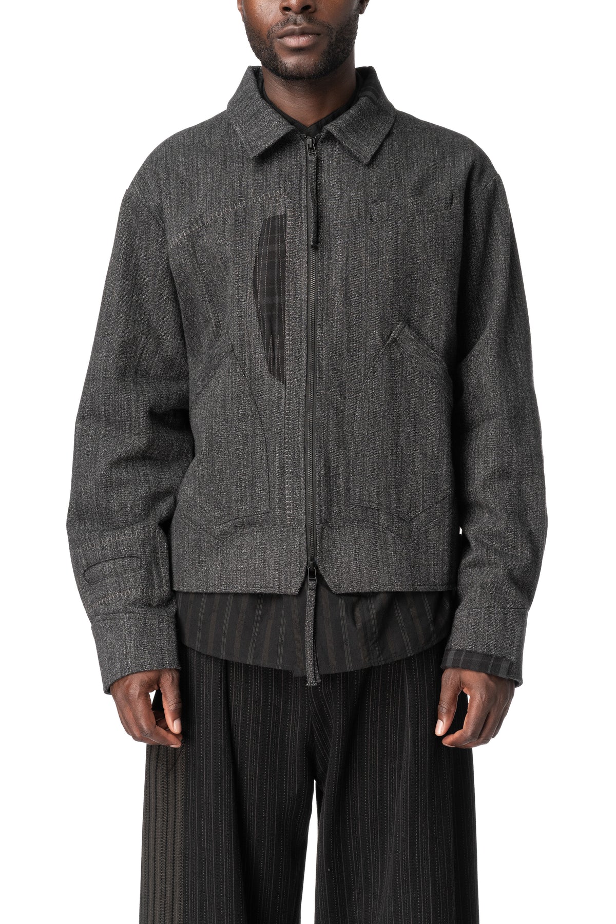 Reworked Coach Jacket, Grey