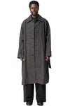 E Belted Overcoat, Grey