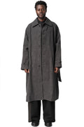 E Belted Overcoat, Grey