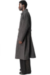 E Belted Overcoat, Grey