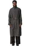 E Belted Overcoat, Grey
