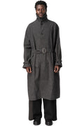 E Belted Overcoat, Grey