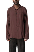 E Drape Shirt, Greyish Brown