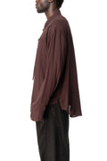 E Drape Shirt, Greyish Brown