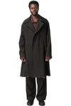 Tailored Double Breasted Trench, Black