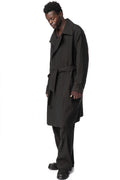 Embroidered Overlock Trousers, Black