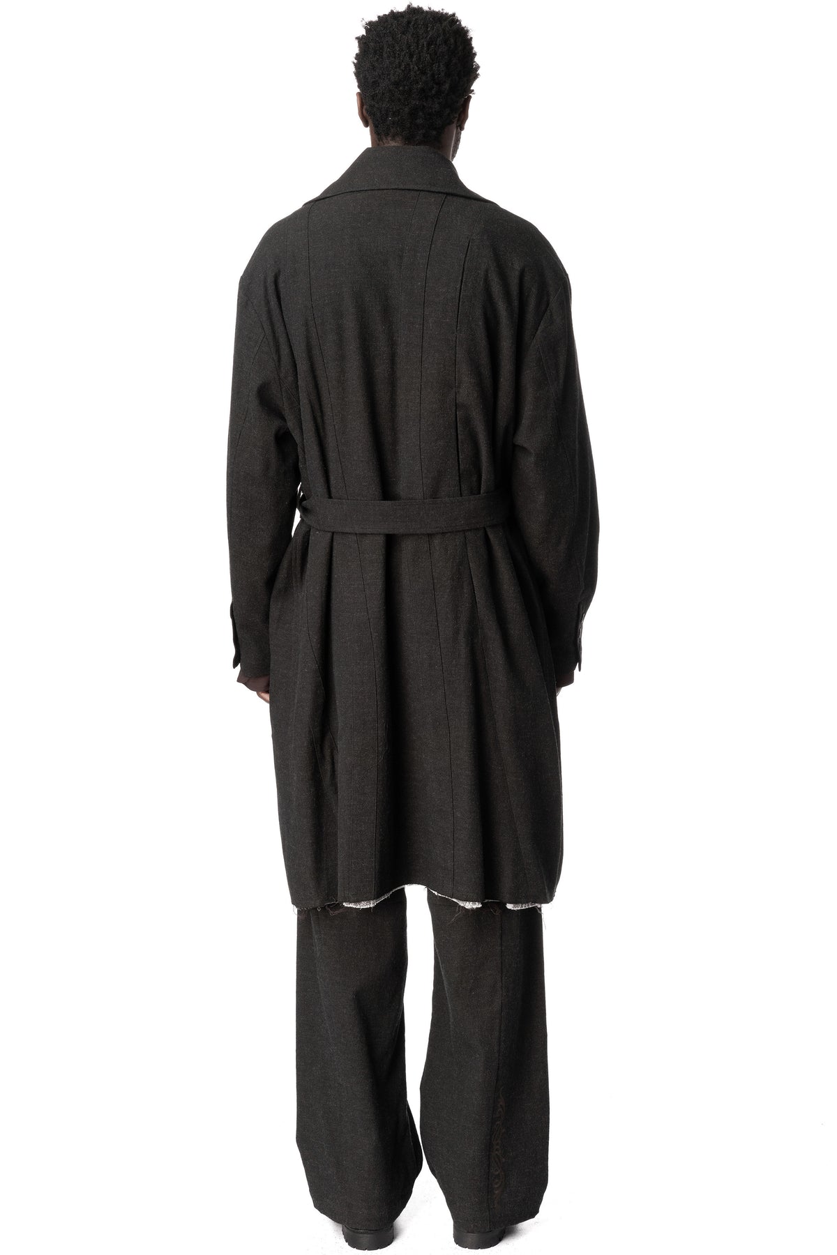 Tailored Double Breasted Trench, Black