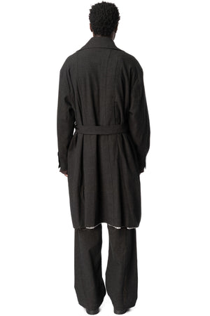 Tailored Double Breasted Trench, Black